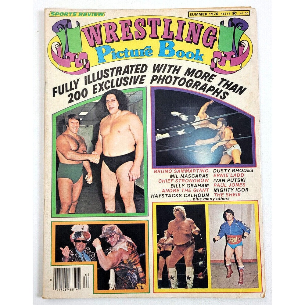 SPORTS REVIEW WRESTLING PICTURE BOOK - SUMMER 1976 - DUSTY / PAUL JONES /‎ BRUNO